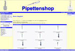 Screenshot der Webseite Pipettenshop