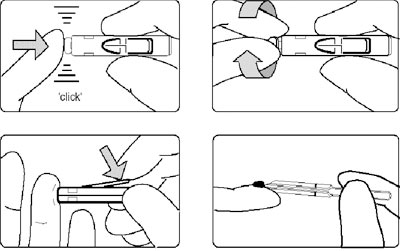Probenahme aus der Fingerkuppe fuer den Keul-o-test IgE